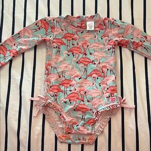 Ruffle Butts Flamingo Patterned Swimsuit-size 18-24 mos 🏖️🦩👶 Precious!!